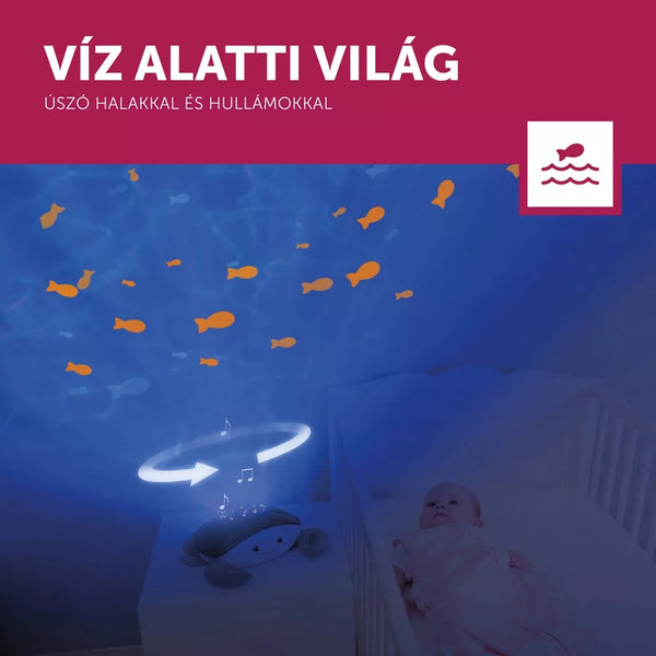 Zazu – CODY óceánkivetítő mozgó vetítéssel és dallamokkal