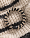KKNEKKI Regular Hajgumi Black-Beige Glitter Stripe