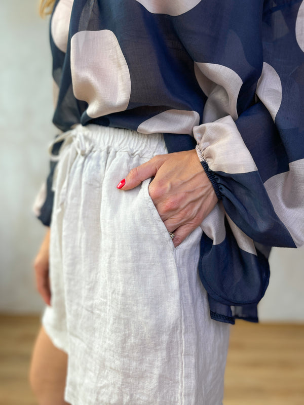 Lino lenvászon short