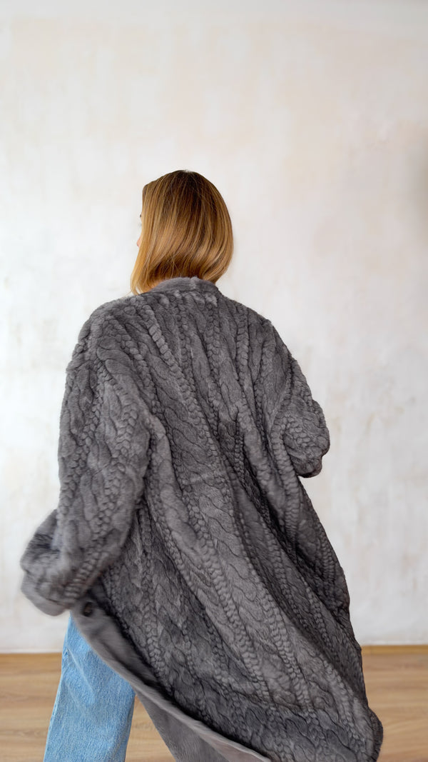 Braid műszőrme kabát