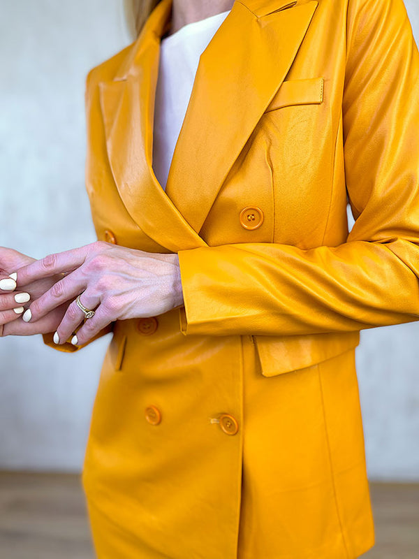 Aperol Bőrhatású Blézer Prémium