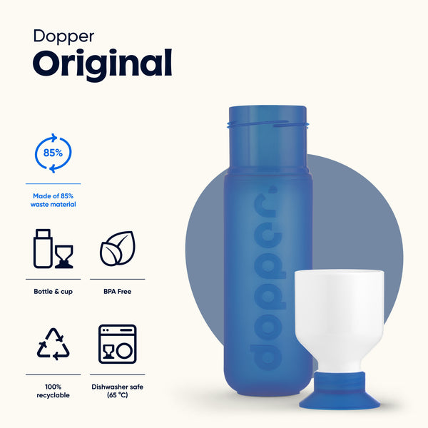DOPPER Original műanyag kulacs 450 ml Pacific Blue