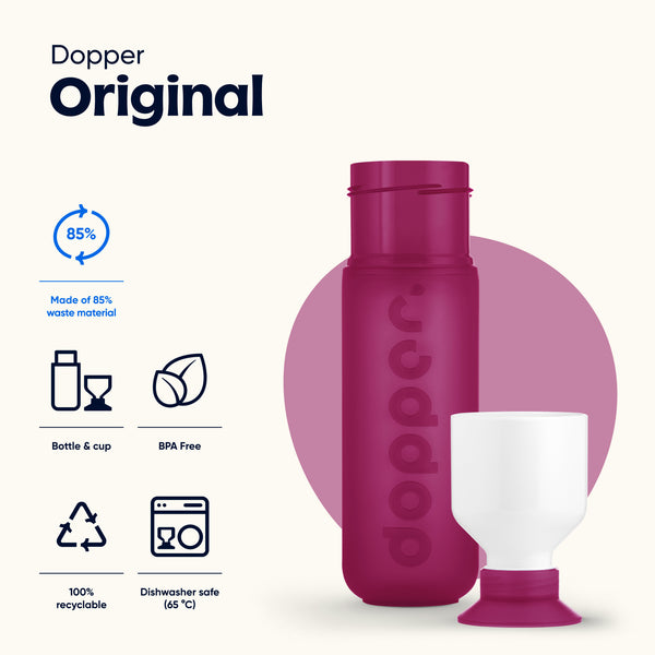 DOPPER Original műanyag kulacs 450 ml Funky Fuchsia