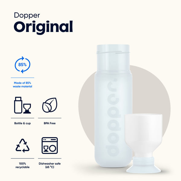 DOPPER Original műanyag kulacs 450 ml Pure White