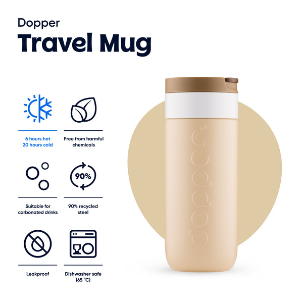 DOPPER termoszbögre 400 ml Earthy Brown