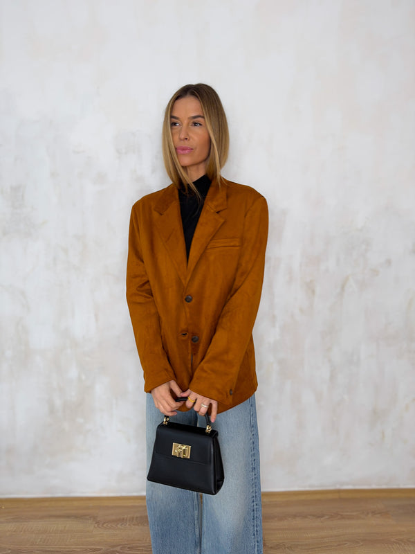 Cognac blézer prémium