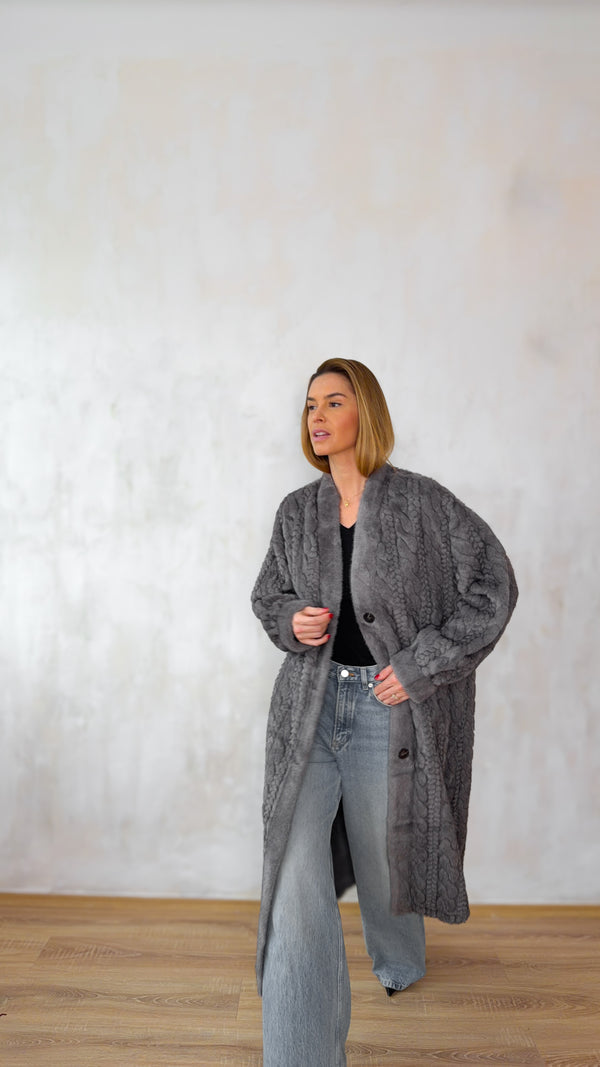 Braid műszőrme kabát