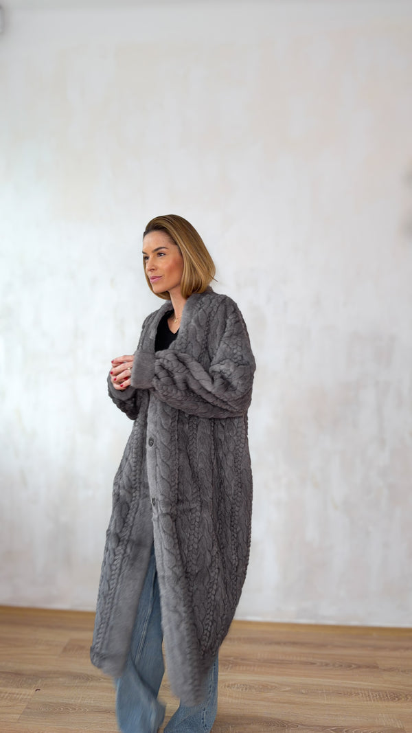 Braid műszőrme kabát