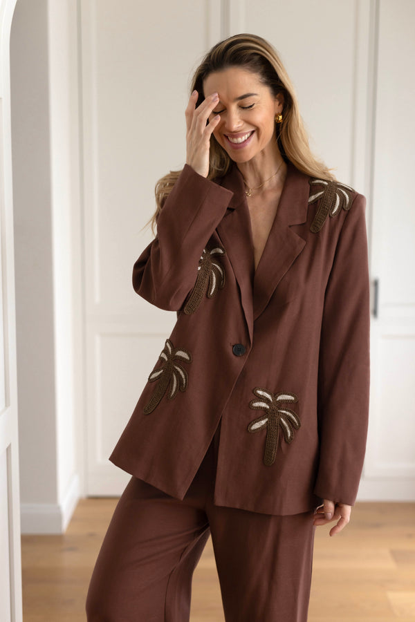 Palm Beach hímzett blézer prémium